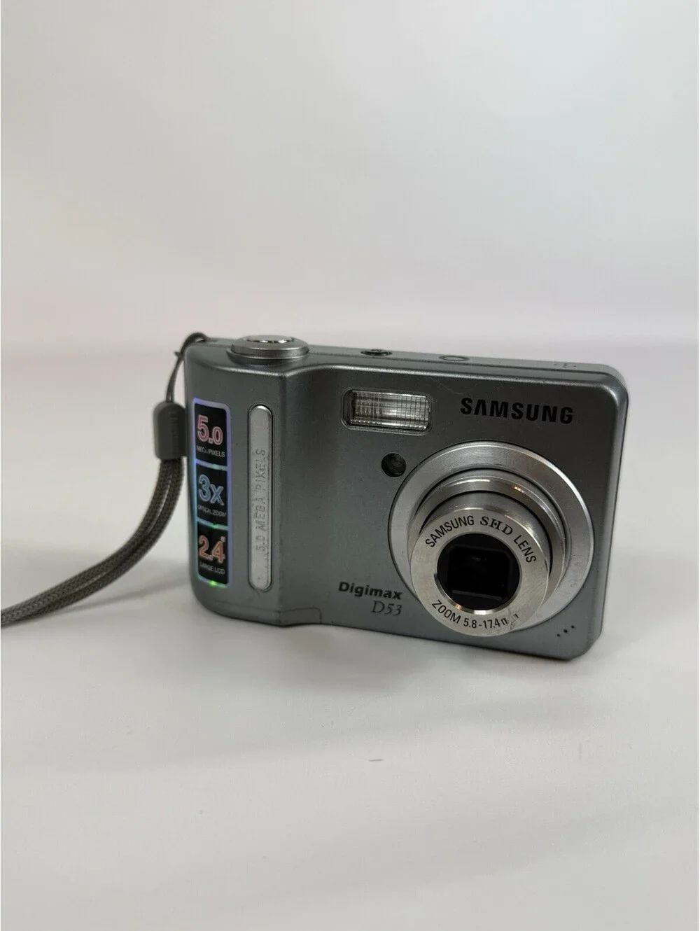 Samsung Digimax D53 5.0 Megapixels Digital Camera Parts Or Repair Only
